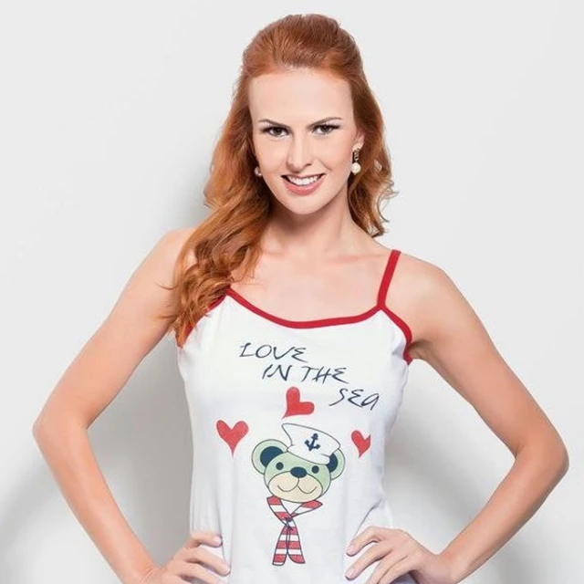 Pijama Branco e Listrado Christian Gray